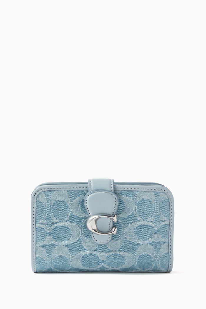 

Medium Tabby Wallet in Signature Denim, Blue