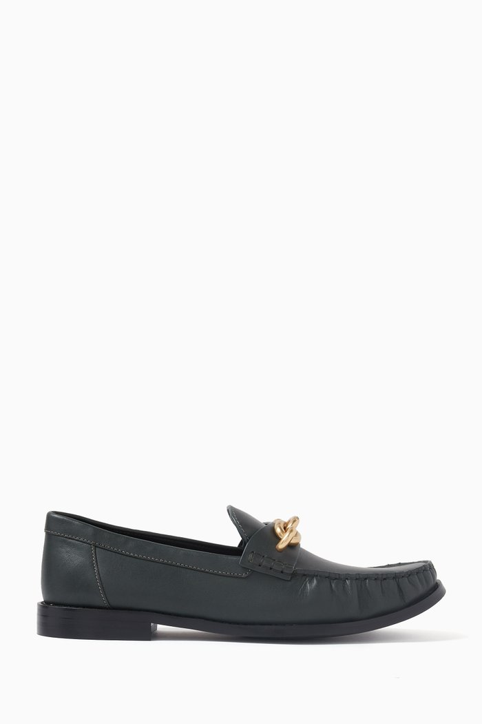 

Jess Loafers in Leather, Green