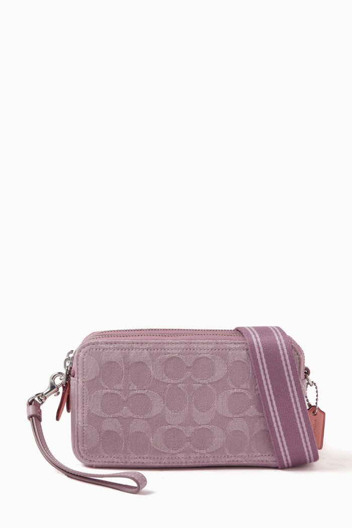 

Kira Crossbody Bag in Signature Monogram Denim, Purple