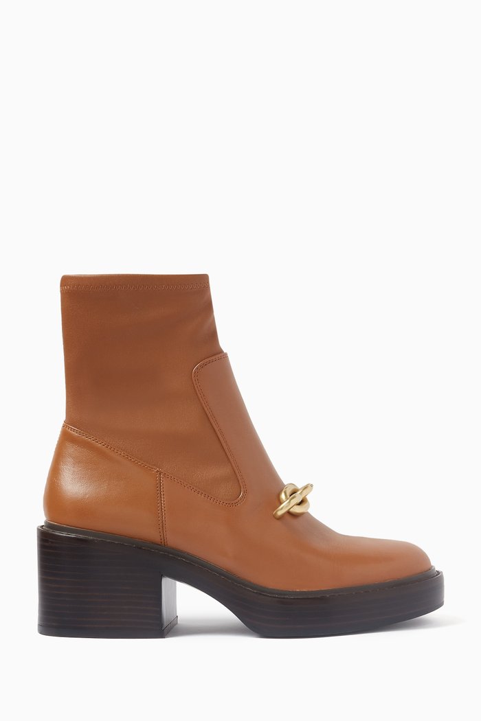 

Kenna Boots in Leather, Brown