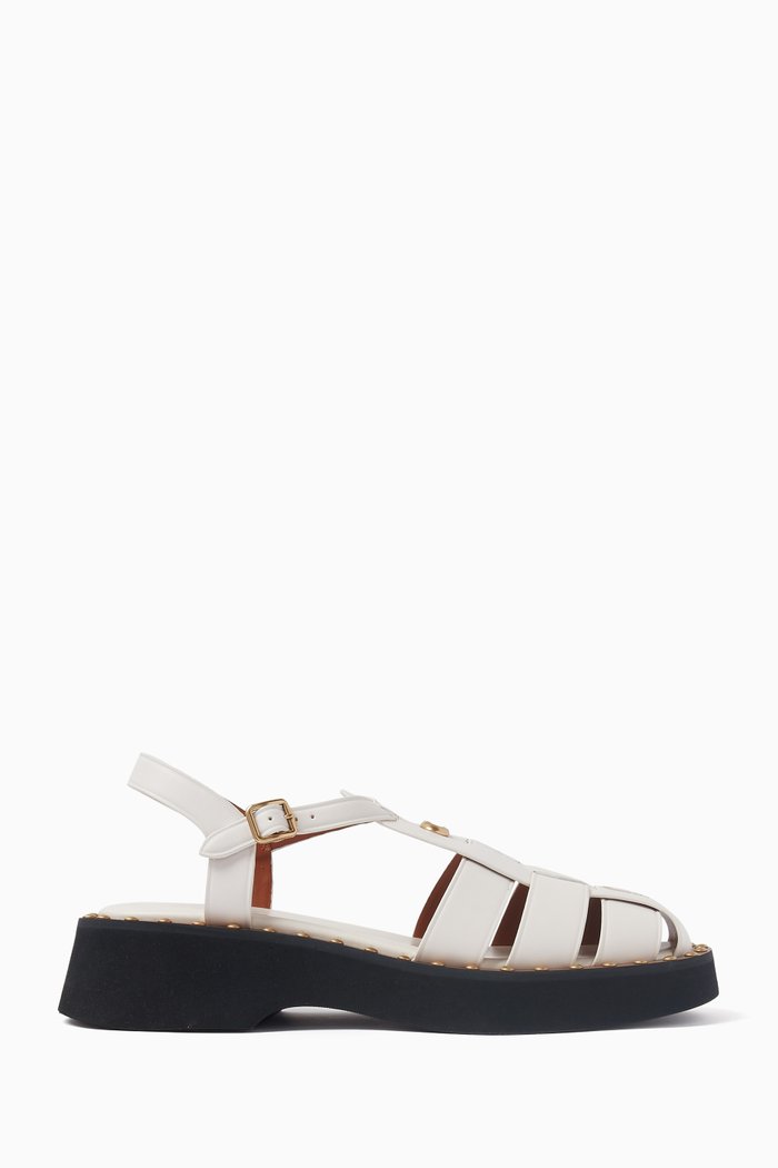 

Vivienne Sandals in Leather, White