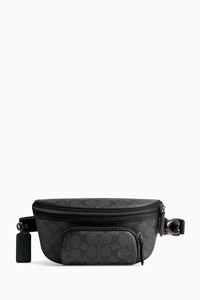 

Beck Belt Bag in Leather, Grey