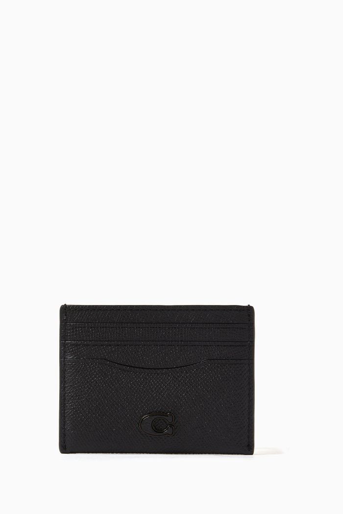 

Card Case in Crossgrain Leather, Black