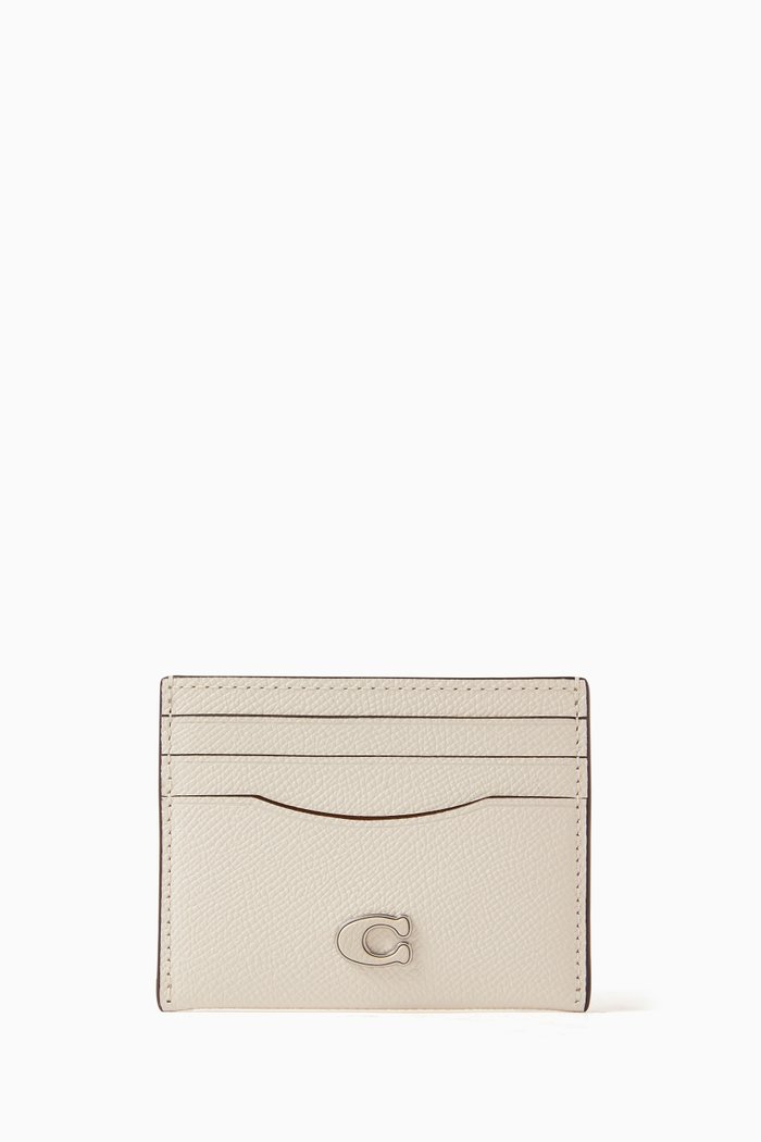 

Card Case in Crossgrain Leather, White