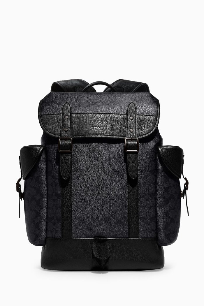 

Hitch Backpack in Signature Coated Canvas, Grey