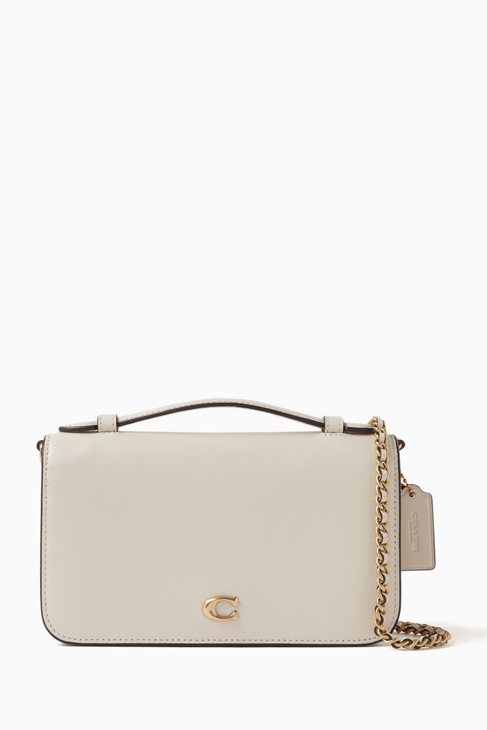 

Bea Crossbody Bag in Calf Leather, White