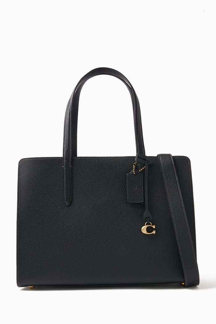 

Carter Caryall Bag in Leather, Black