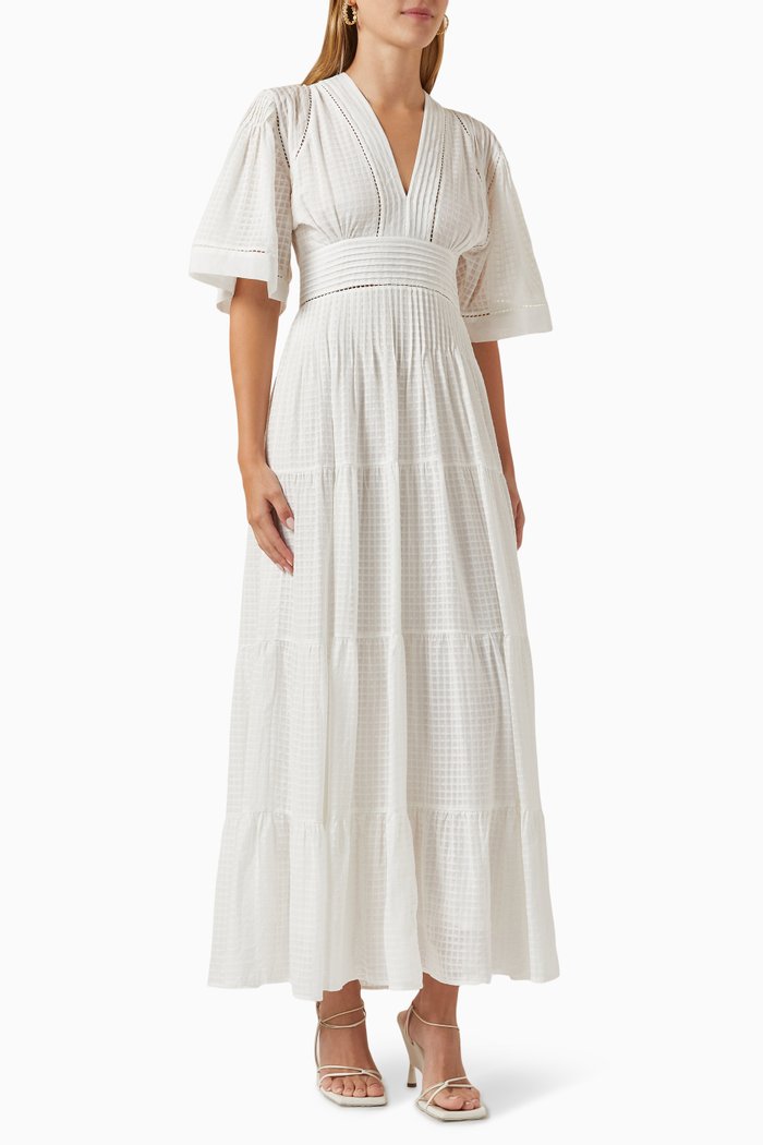 

Naru Maxi Dress in Poplin, Neutral