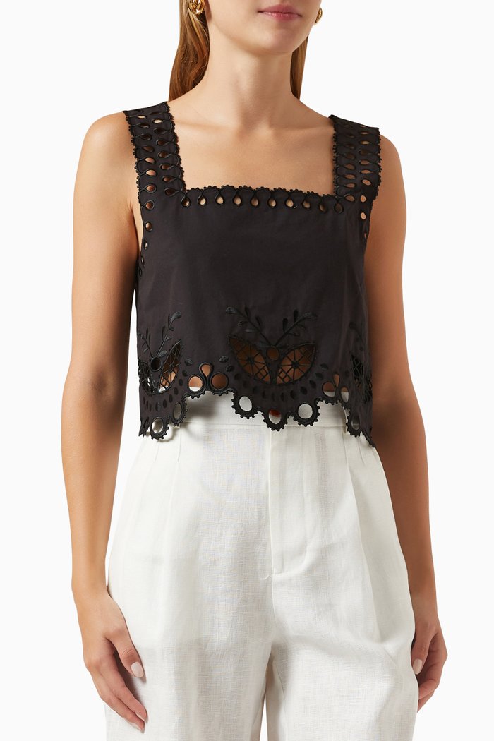 

Sunda Top in Poplin, Black