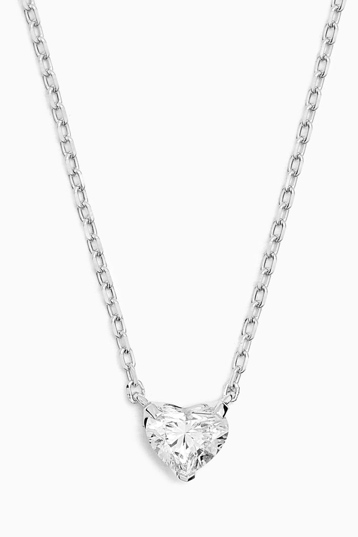 

Heart Diamond Pendant Necklace in 18kt White Gold, 0.3ct