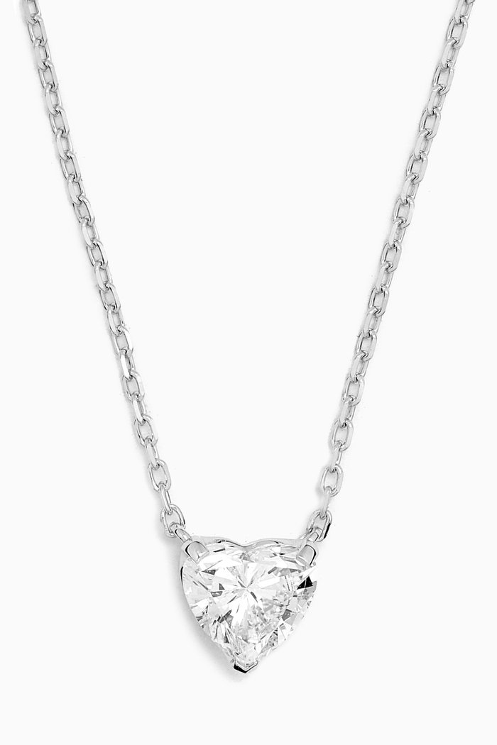 

Heart Diamond Pendant Necklace in 18kt White Gold, 0.6ct