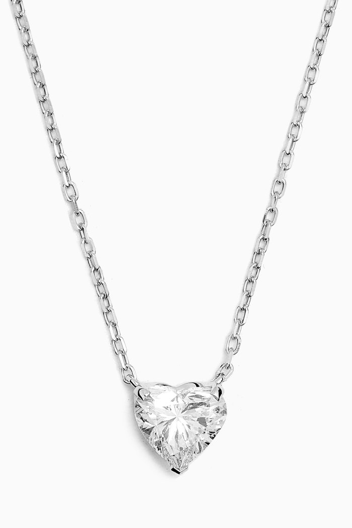 

Heart Diamond Pendant Necklace in 18kt White Gold, 0.7ct
