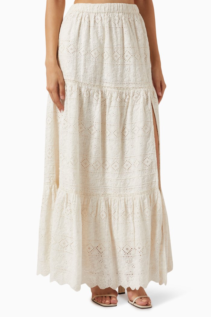 

Sunkissed Maxi Skirt in Cotton, Neutral
