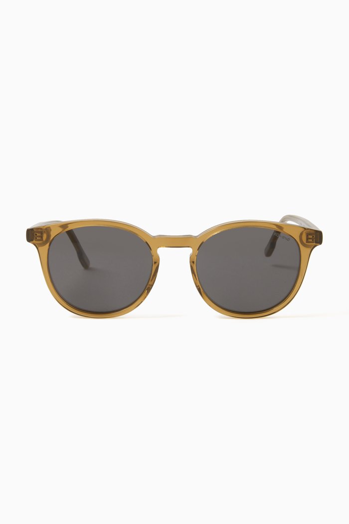 

Hudson Round Sunglasses in Acetate, Brown
