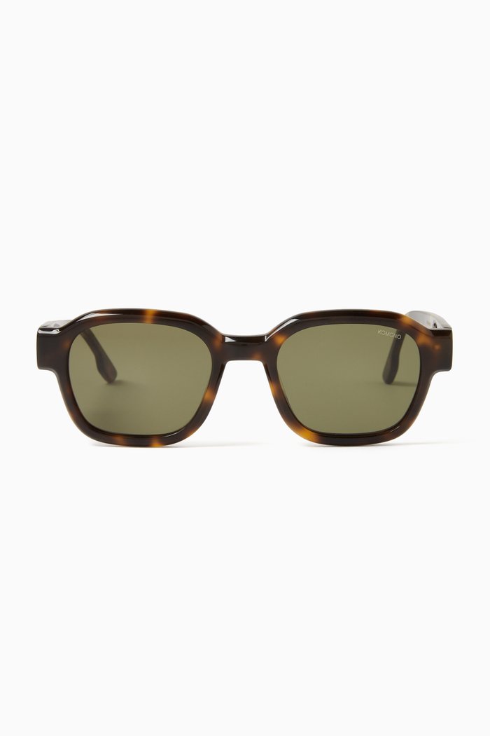 Jeff Square Sunglasses in Acetate, Brown