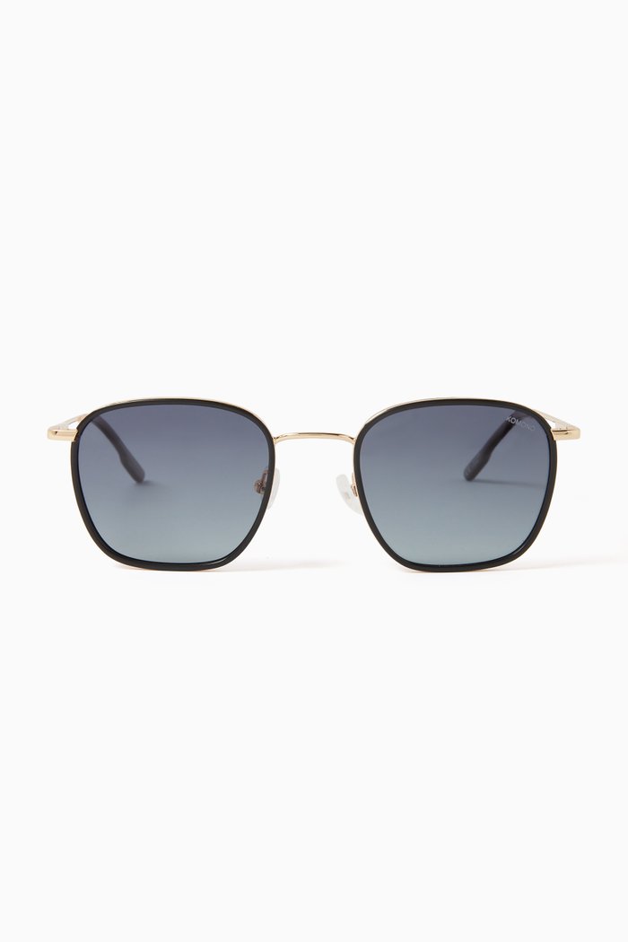 

Adam Square Sunglasses in Stainless Steel, Brown
