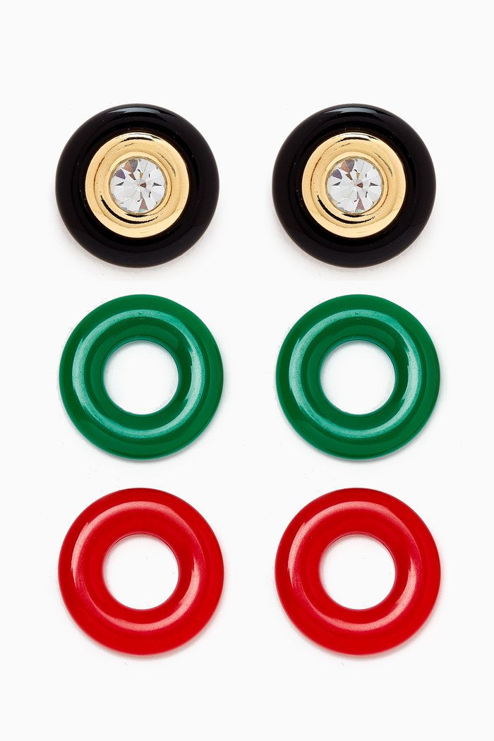 

1980s Kenneth Jay Lane Interchangeable Earrings, Gold