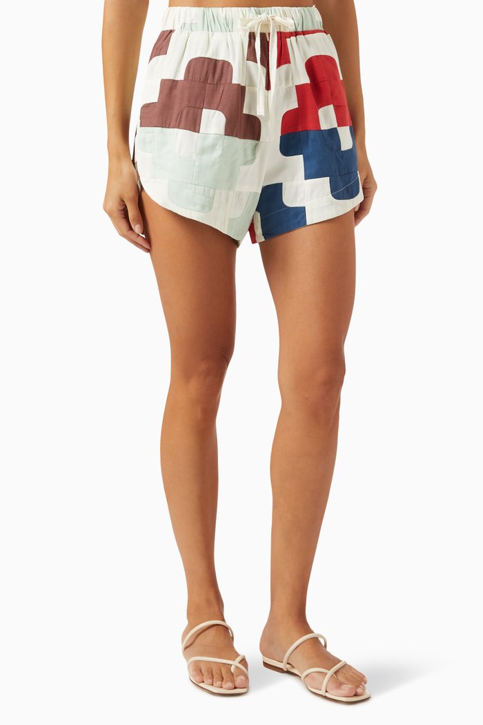 

Cari Geometric Shorts in Cotton, Multicolour