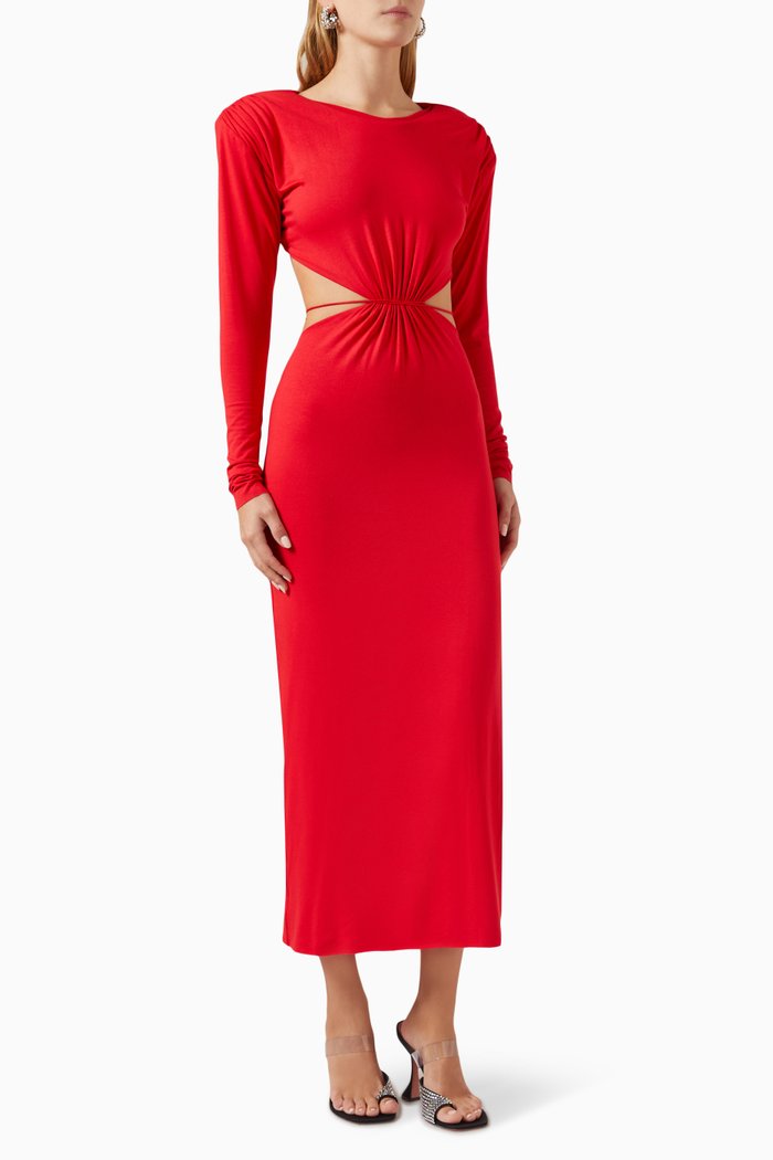 

Patricia On A Saturday Night Dress in Viscose, Red
