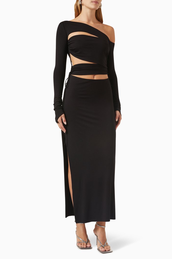 

Belinda Cut-out Dress in Viscose-jersey, Black