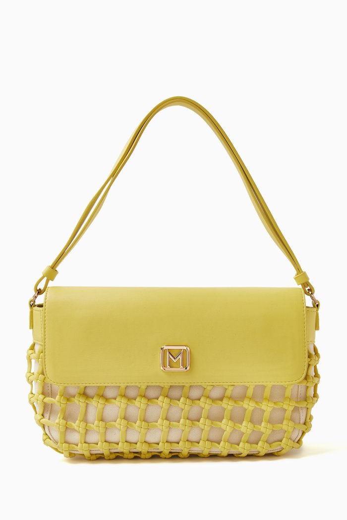

Duse Shoulder Bag in Trofeo Weave, Yellow