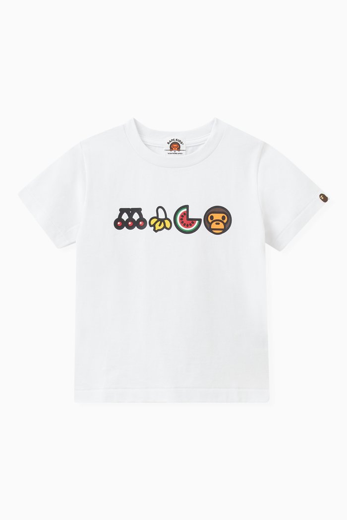 

Baby Milo Fruit Logo T-shirt in Cotton, White