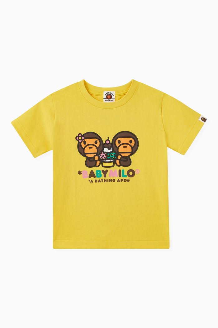 

Graphic-print T-shirt in Cotton, Yellow