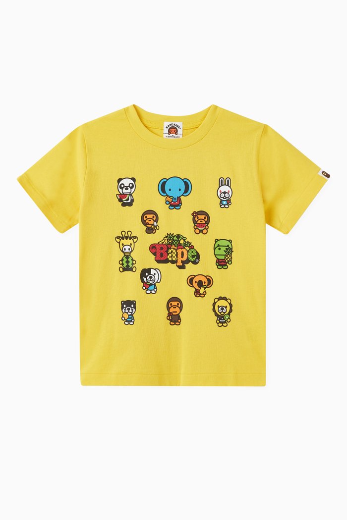 

Graphic-print T-shirt in Cotton, Yellow