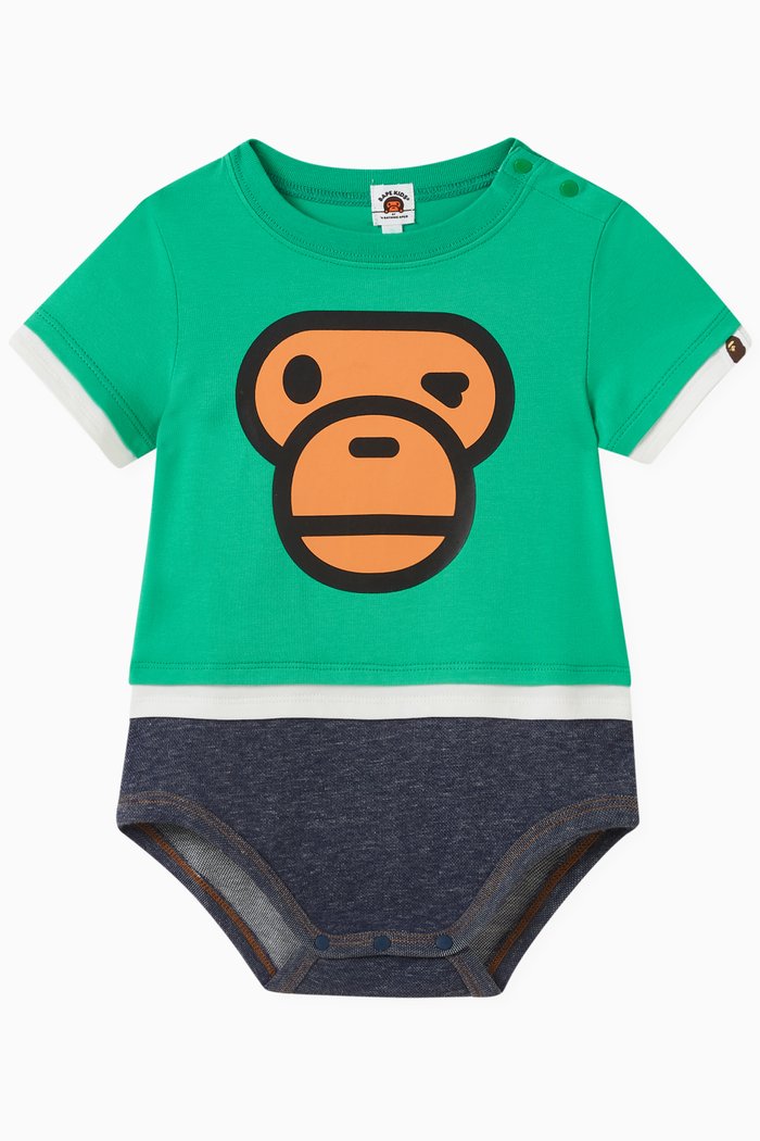 

Baby Milo Logo-print Bodysuit in Cotton, Green