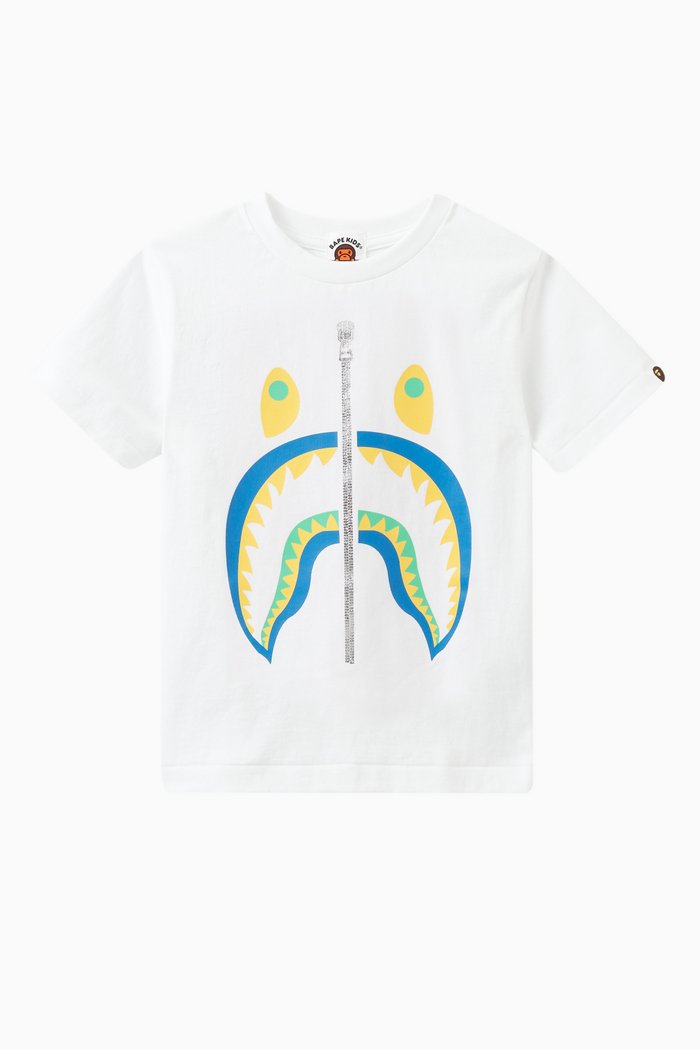 

Colour Shark T-shirt in Cotton-jersey, White