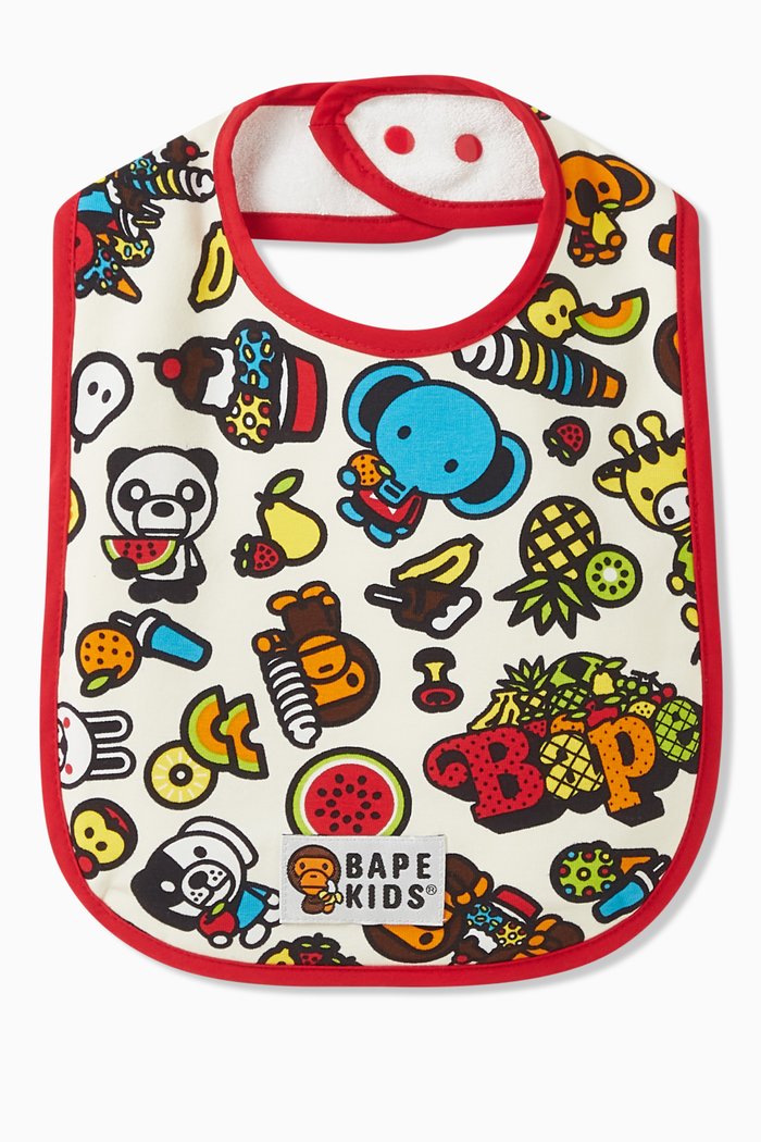

Baby Milo Mixed Fruits Bib in Cotton, White