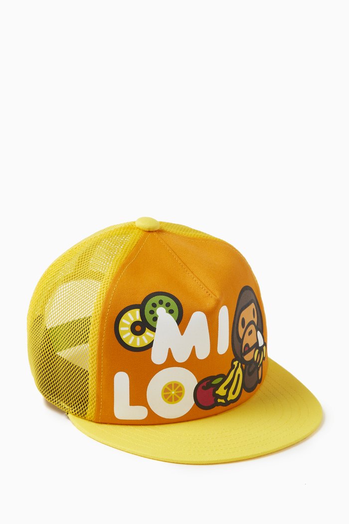 

Baby Milo Fruits Cap in Canvas & Mesh, Orange
