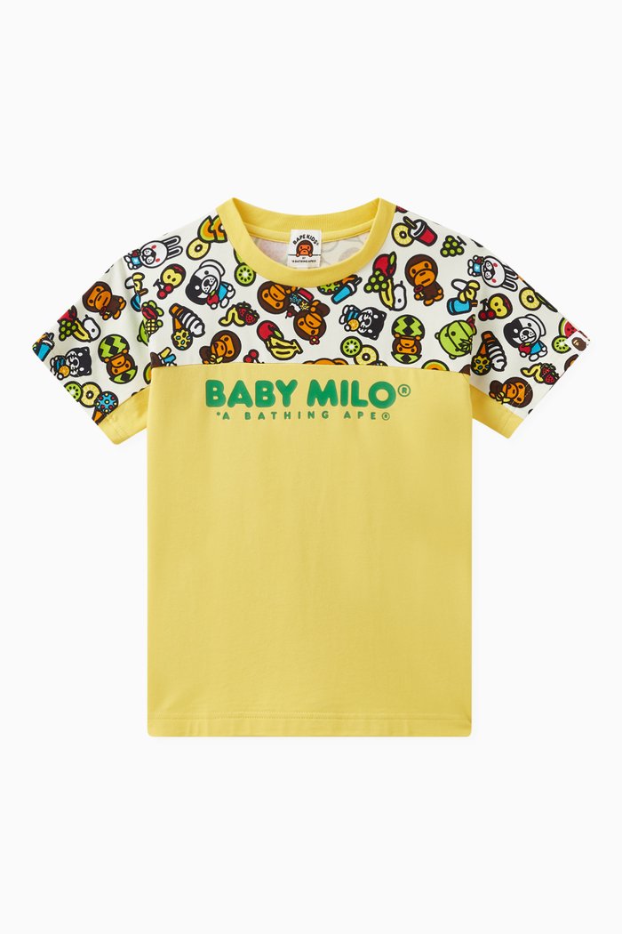 Baby Milo Mixed Fruit T-shirt in Cotton-blend, Yellow
