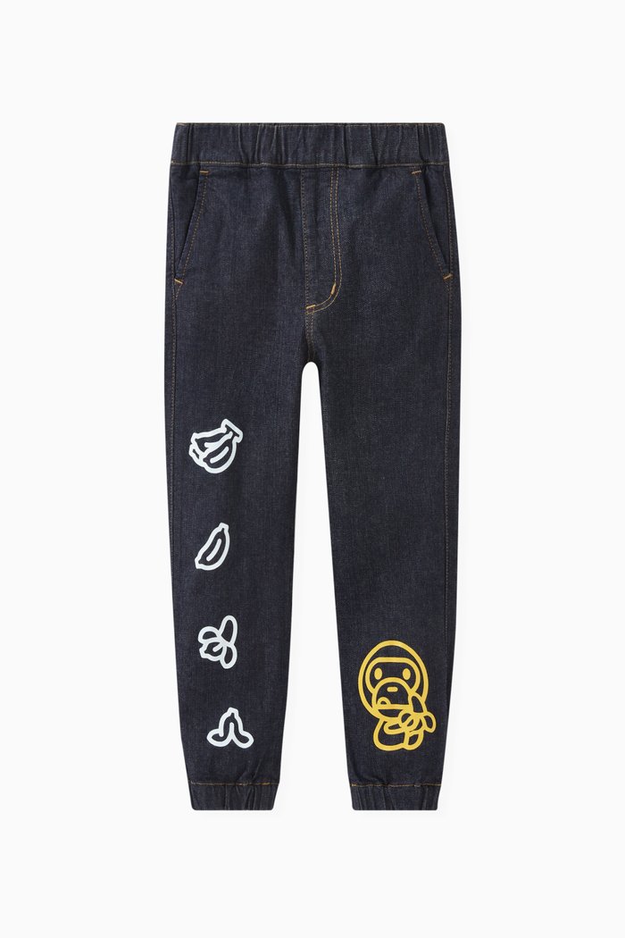 

Baby Milo Jogger Denim Pants in Cotton, Purple