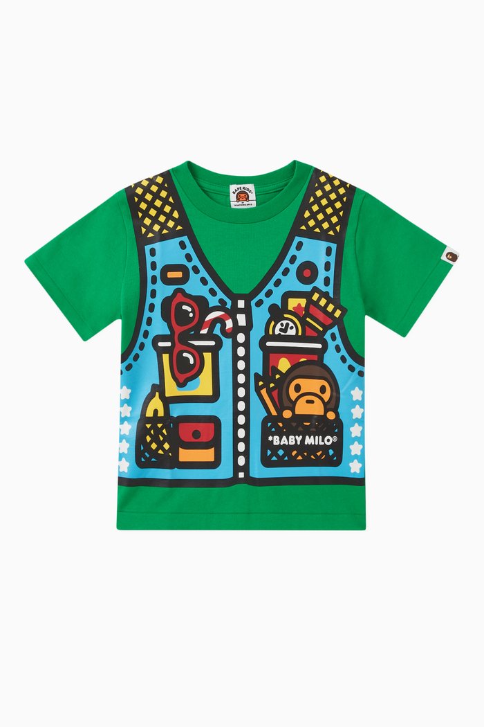 

Baby Milo Vest-print T-shirt in Cotton, Green