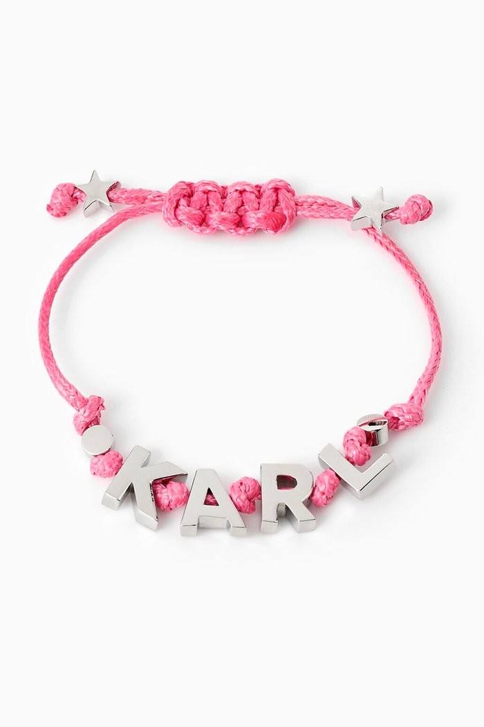 

K/SUMMER Bracelet in Waxed Cotton, Pink