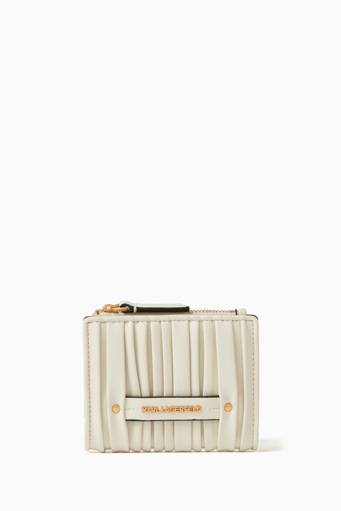 

K/Kushion Bi-fold Wallet in Faux Leather, White