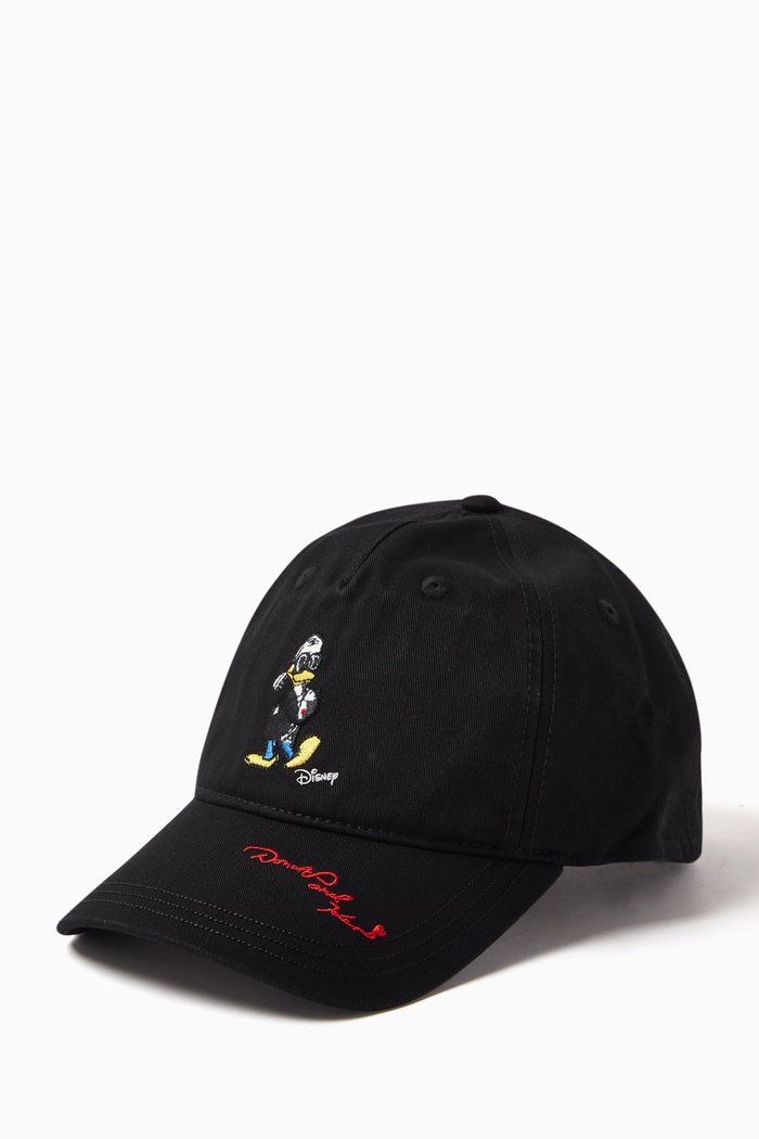 KL x Disney Baseball Cap in Gabardine, Black