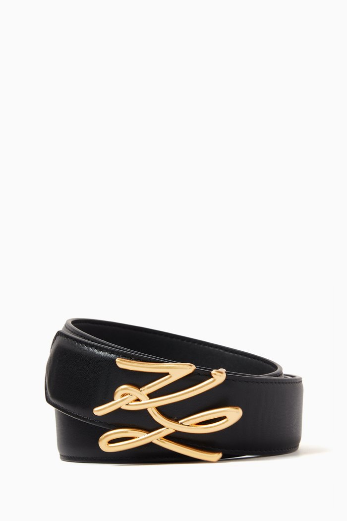 

K/AUTOGRAPH Belt in Smooth Leather, Black