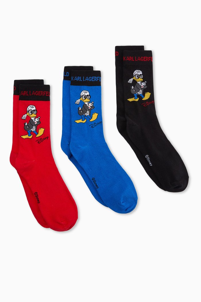 

KL x Disney Socks in Cotton, Set of 3, Blue