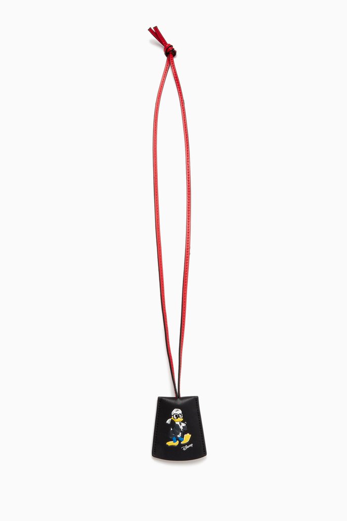 

KL x Disney Keychain in Leather, Black