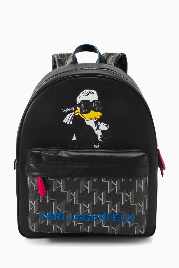 

x Disney Donald Duck Backpack in Coated-canvas & Leather, Black