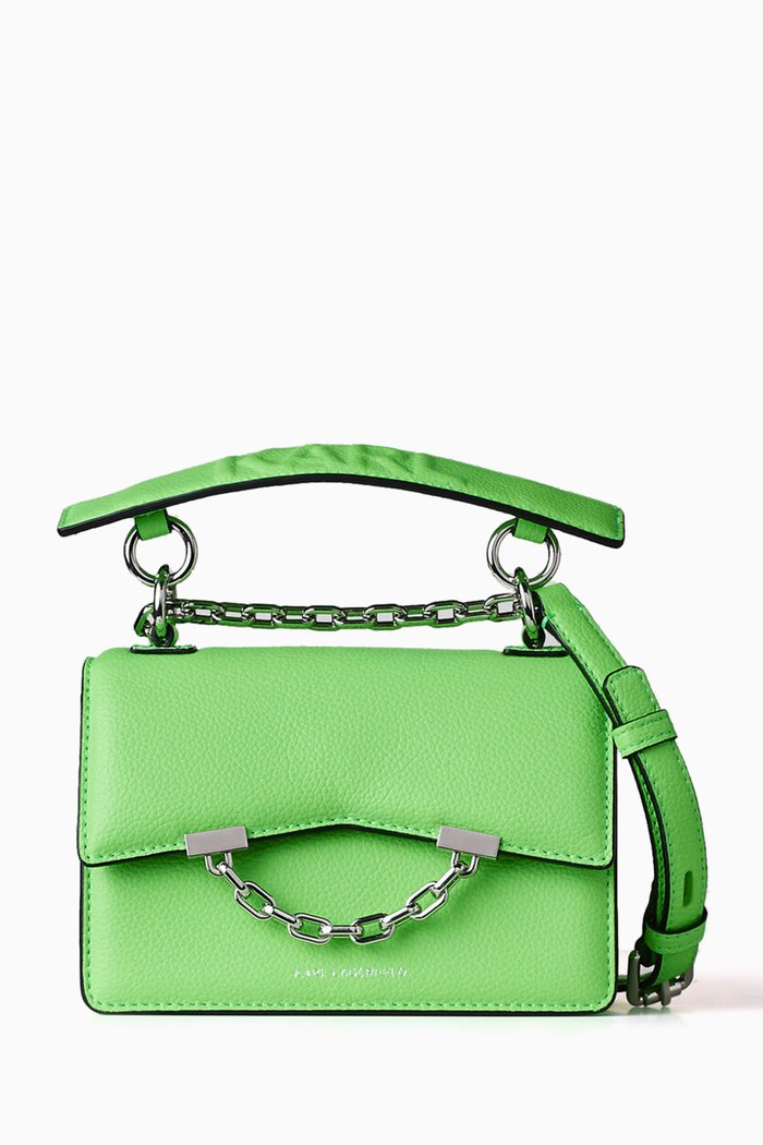 

K/Seven Shoulder Bag in Grained Leather, Green