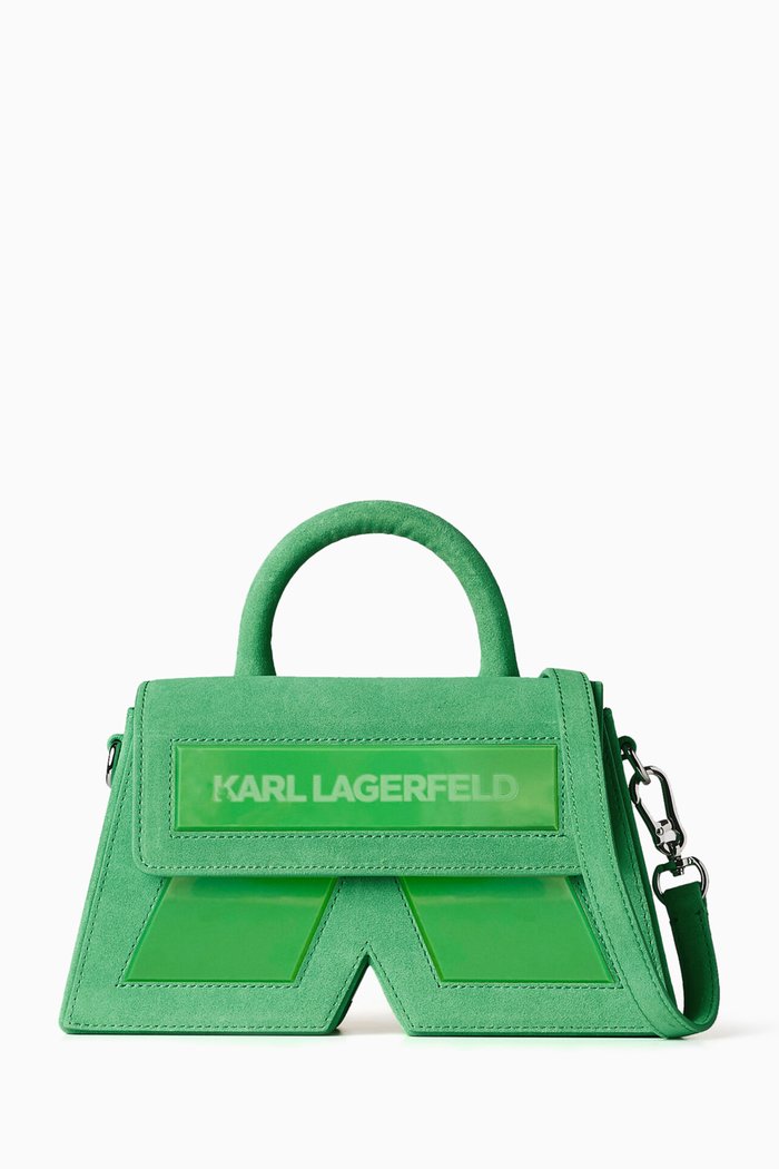 

K/Essential K Crossbody Bag in Suede, Green