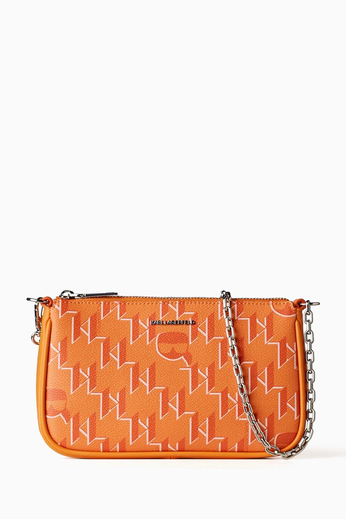 

K/Ikonik 2.0 Crossbody Bag in Faux Leather, Orange