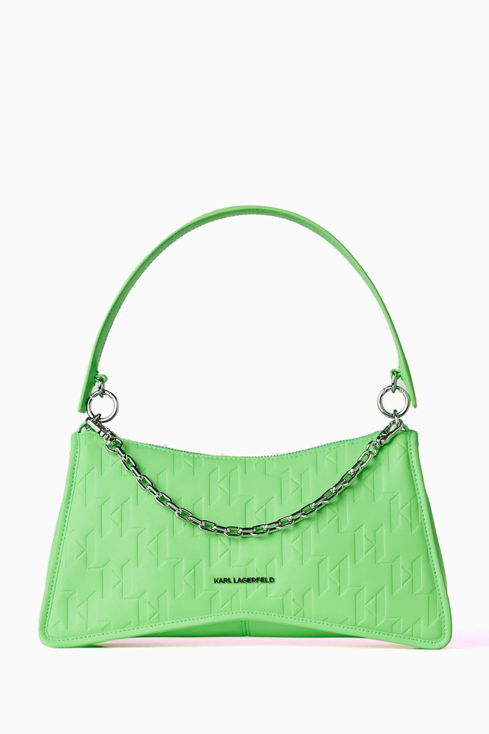 

K/Seven Element Crossbody Bag in Recycled Leather, Green