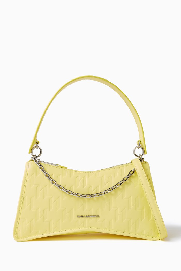 

K/Seven Element Monogram Shoulder Bag in Recycled-leather, Yellow
