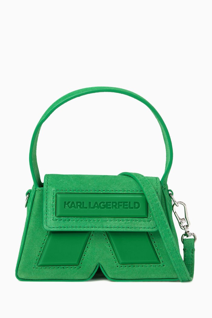 

Nano K/Essential K Crossbody Bag in Suede, Green