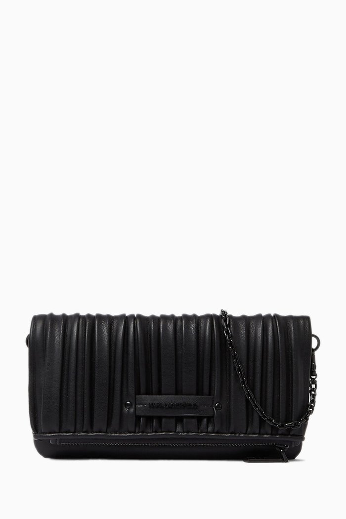

K/Kushion Wallet on Chain in Faux-leather, Black