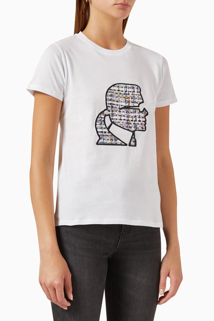 Boucle T-shirt in Jersey, White